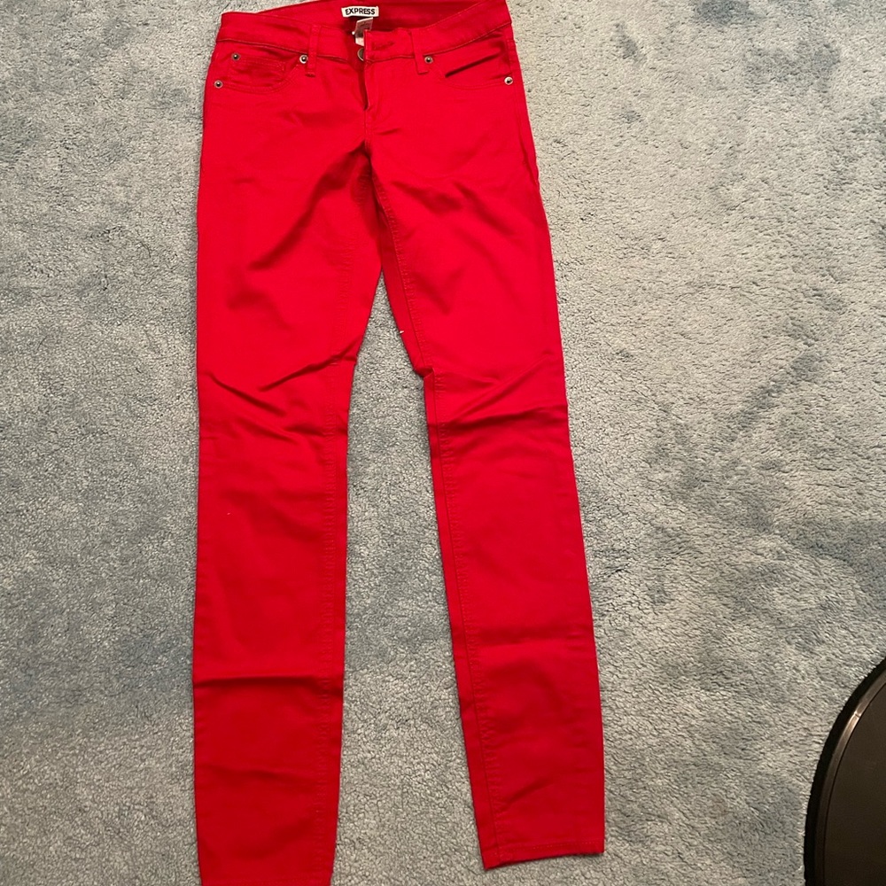 Express Pants size 0, red color, used